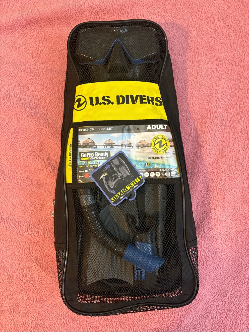 Men’s Black and Blue Snorkel Set